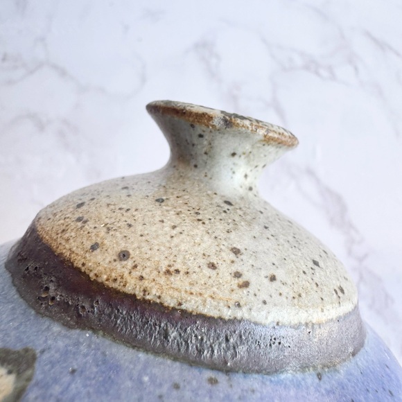 Boise Idaho Clay Sweetgrass (?) 1983 Signed Studio Pottery Weedpot Vase - Picture 6 of 11